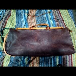 LEATHER messenger bag
